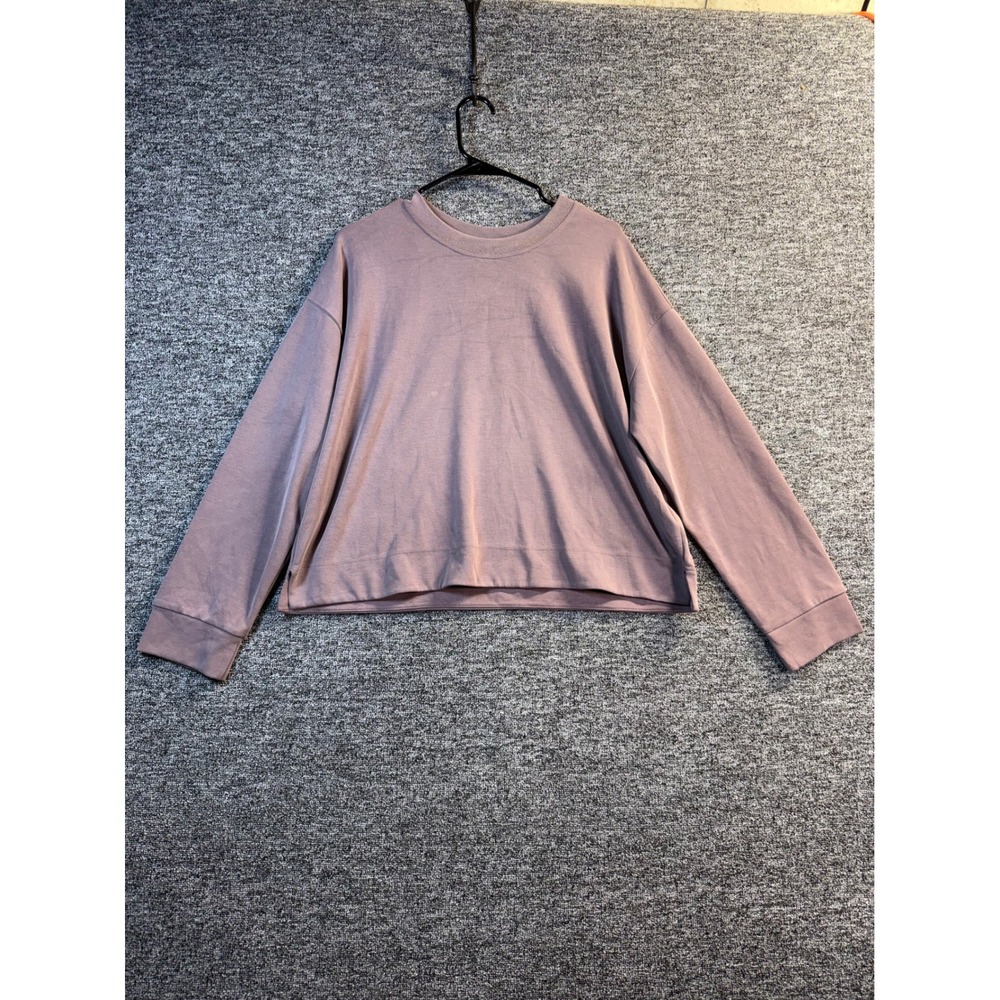 Athleta Mauve Tencel Modal Blend Long Sleeve Relaxed Boxy Top XL
